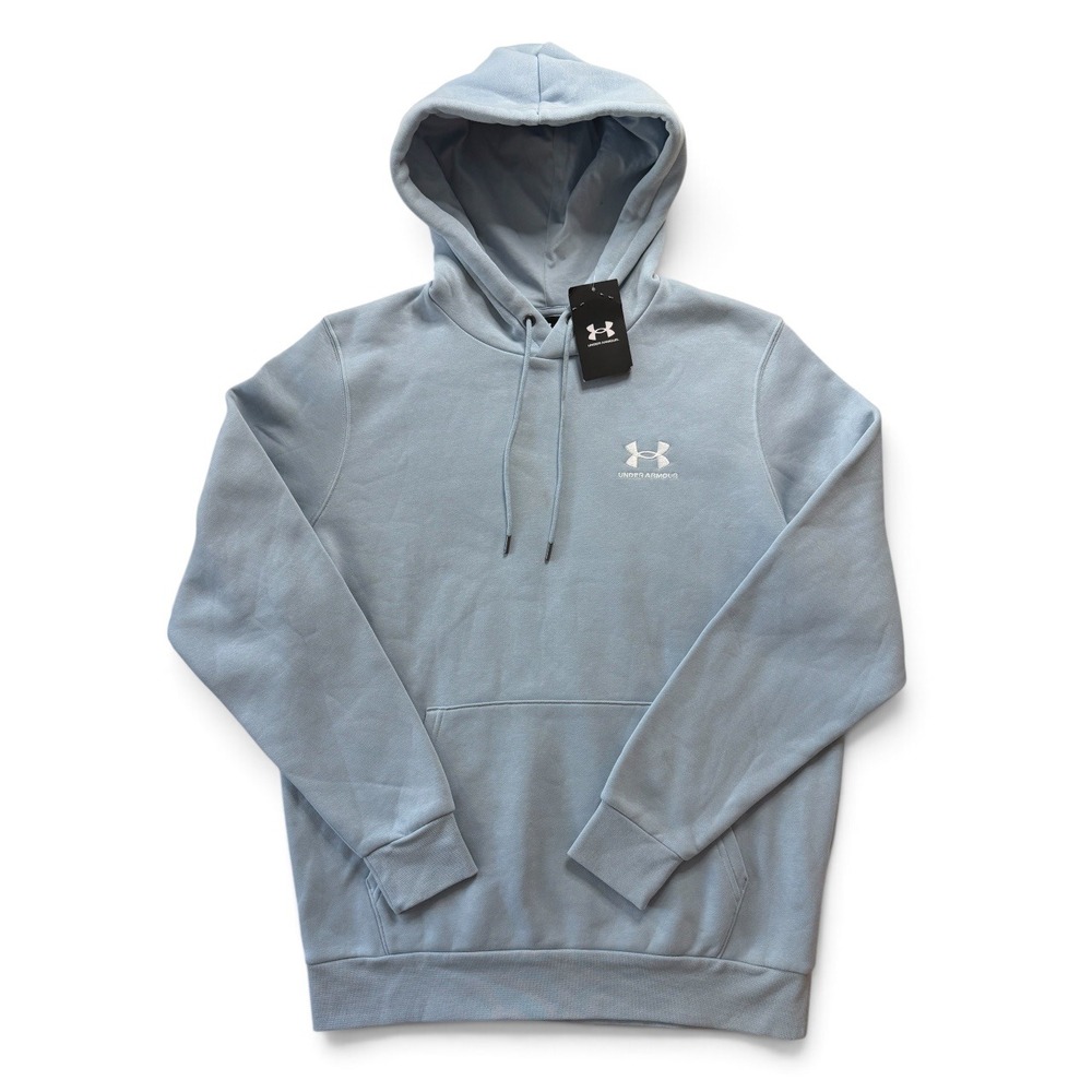 Under Armour Icon Fleece Hoodie Light Blue Pullover - Medium - NWT